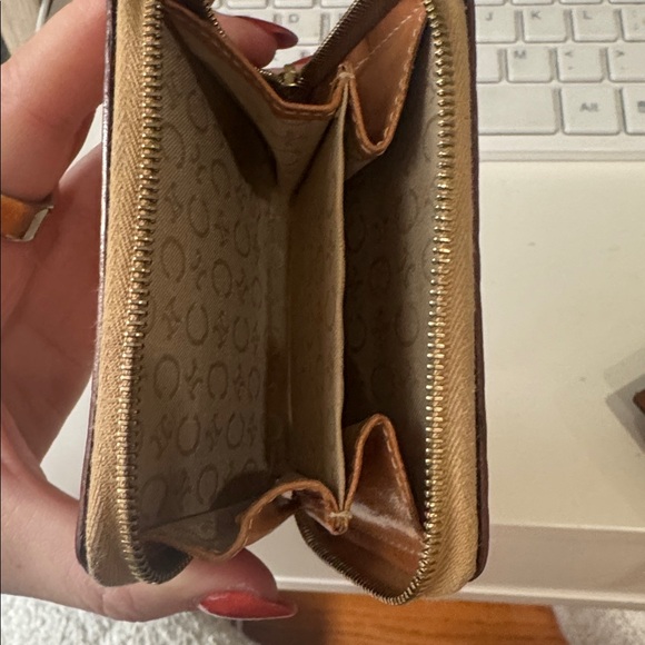 Celine Brown Embossed Leather Wallet - Picture 3 of 4